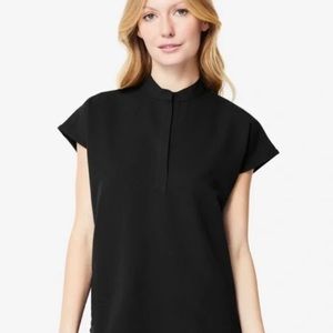 FIGS Small Black Rafaela Scrub Top